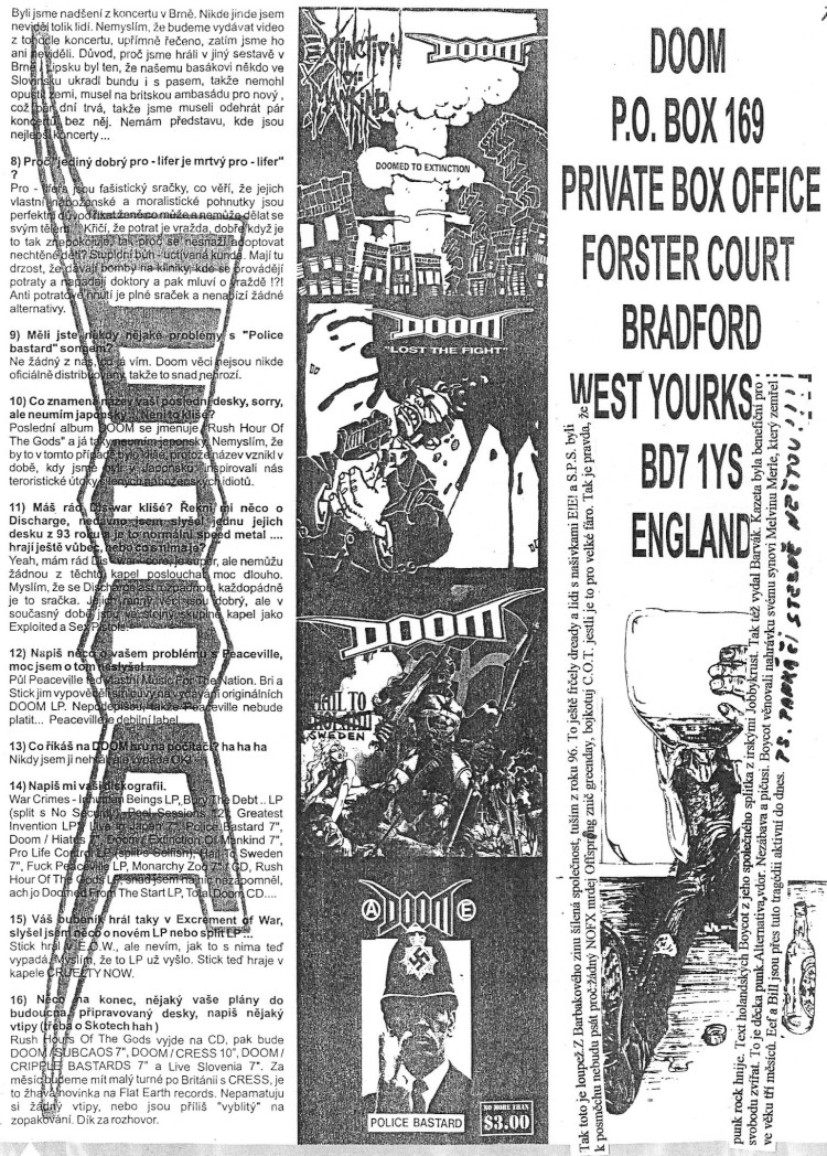 D.I.Y. PUNK UNDERGROUND MANIACS ZINE - OHNEK 6.